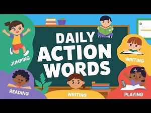 Daily Action Words|Everyday Action Words|common Verbs for Kids|Action Words Vocabulary|Action Words.