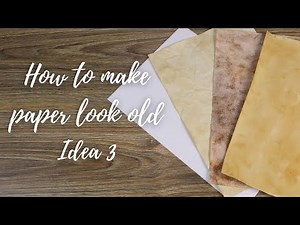 How to make paper look old / vintage using Shoe Polish - Idea 3