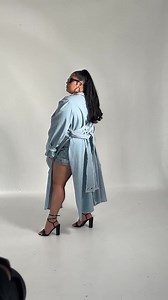 Plus Size Denim Trench Coat With Fringe - Color Block Grommet Belt- the Winnie Trench - Etsy