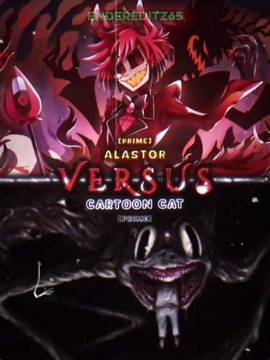 Alastor vs Cartoon Cat #vsedit #hazbinhotel #trevorhenderson