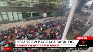 There have been nightmare scenes at London's Heathrow Airport with a huge backlog of baggage after a technical breakdown. Passengers have been told it could be days before they can claim their belongings. Over in the US and Americans have faced another nightmare weekend of delays and cancellations. Major US airlines are unable to keep pace with a surge in demand to travel. 7NEWS at 6pm. More local news: 7news.com.au/news/Sydney #InternationalTravel #7NEWS | 7NEWS Sydney