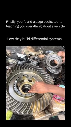 Explaining a car on Instagram: "Follow (us) @ExplainingACar to learn something NEW about vehicles every day 🚗💫 A car’s differential system is what lets the wheels spin at different speeds while still getting power from the engine ⚙️🚗 When you take a turn, the inside wheel travels a shorter distance than the outside one — if both spun at the same speed, the car would skid or lose traction. The differential solves that by splitting engine torque between the wheels, allowing each to rotate indep