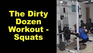 This one is going to HAMMER your legs... it's a simple workout structure done using a basic exercise...and it's BRUTAL. It's a killer time-efficient fat-loss workout that's going to really challenge you! The exercise is the regular barbell back squats. The weight is about 30-40% of your 1 RM. I'm using 135 lbs, which is basically a warm-up weight. You're not going to go heavy on this at all....or you will die out WAY too fast. Start with one rep. Re-rack the bar and rest 10 seconds. In practice 