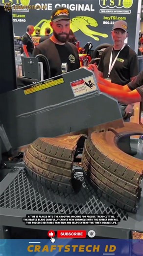 Tire Grooving Machine Demo | Restoring Tire Tread Process #industrialmachine