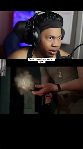 Never bring a knife to a gun fight pt.2 . . #scarygame #horrorgame #funny #jumpscare #stream