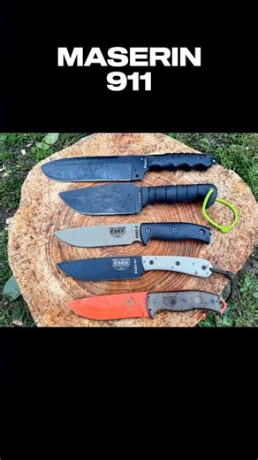 Couteau de survie - Bushcraft : Maserin 911, le monstre des bois. Taille comparaison