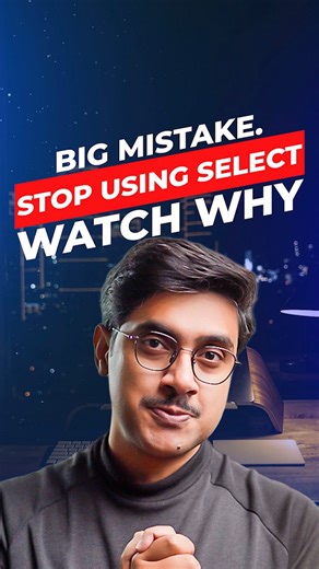 Write SQL SELECT queries that actually perform. Most beginners use SELECT * Then wonder why their queries are slow. Here’s the real issue: SELECT * loads every column into memory. Your database processes data you don’t need. Result? Slower queries and higher resource usage. Write performance-focused SQL instead: • Select only required columns • Use WHERE to filter rows early • Reduce unnecessary data processing The result: Faster SQL queries Lower memory usage Better system performance This one 