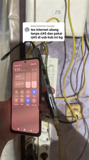 Tes Kecepatan Internet Menggunakan RJ45 dan USB Hub