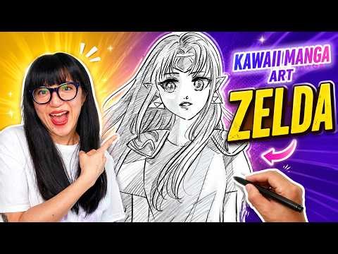 How To Draw Princess Zelda: Easy Kawaii Manga Step By Step