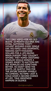 They asked for shoes, but he gave a life. The secret side of Cristiano Ronaldo. ⚽️❤️ #CR7 #Kindness #Hero #Viral | Enlightening Facts