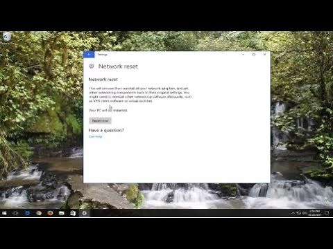 Reset Network Settings To Default In Windows 10