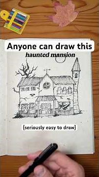 This is SCARY easy to draw! Let me show you #howtodraw #drawingtutorial #haunted