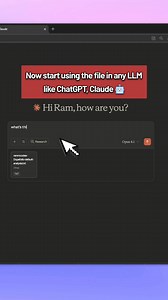 Turn any GitHub repo into a single LLM-friendly text file 🔥 Just replace "hub" with "1file" in the repo URL, and it will instantly combine all the repo files into one clean text file. You can even download it in normal or compressed format. You can then use this file to provide the entire repo context to any LLM like Claude or ChatGPT, so it can answer any queries, explain the codebase, or help fix issues. A perfect way to explore and analyze repos faster :) Hope this helps ✅ Drop a like if you