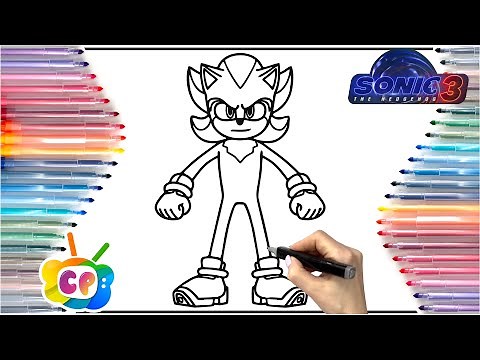 HOW TO DRAW SHADOW THE HEDGEHOG/ Shadow Sonic coloring / Sonic coloring pages New
