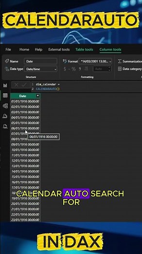 DAX CALENDARAUTO Made Simple in POWER BI