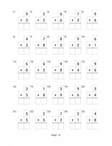 Basic Math Addition Worksheet, Printable Practice (PDF Pattern) - Etsy