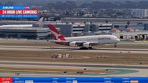 A rare double A380 arrival at LAX on Monday afternoon! Qantas landed on 25L while Emirates touched down on 24R just seconds apart—both captured live during the 24/7 Airline Videos Live broadcast from high atop the H Hotel. Watch all the nonstop action on AVL ➡️ https://youtube.com/@AirlineVideosLivePlus #airlinevideoslive #airlinevideos #airbusa380 #laxairport #aviation #airlines #aviationgeek #aviationdaily #airplanes | AIRLINE VIDEOS