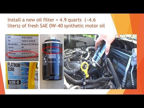 2016 VW Tiguan 2.0 TSI Engine Oil Change With Oil Filter Wrench (Cap-type) & Car Ramps