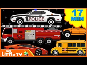 Fire Truck | Police Car | Car Wash Videos for Children | My Little TV