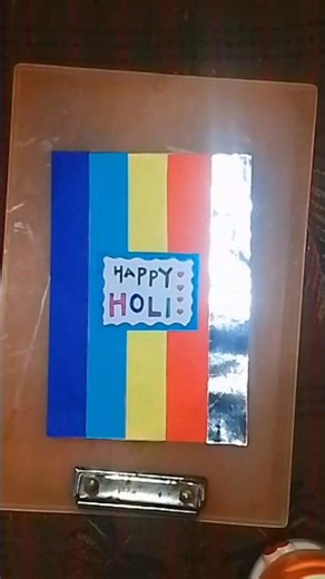 DIY Happy Holi Pop Up Card | Easy Handmade Holi Greeting Card Tutorial🖍️🦚🧮🌈🎨🫟#shorts#viral