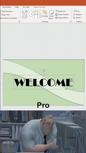 How to design welcome slide in powerpoint 😱 #powerpoint #office #presentation