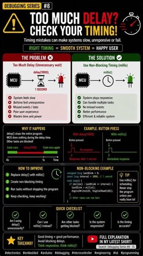 Why Your Arduino Feels Slow ⚠️ | Stop Using delay() (Debugging #8)