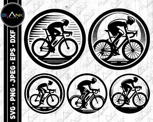 Cycling Vector Bundle: Bike Clipart for Cricut, Silhouette (digital Download) - Etsy Australia