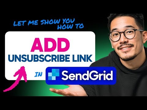 How to ADD UNSUBSCRIBE LINK in SendGrid (Step by Step) 2025