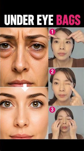 Under Eye Bags Removal Exercise 👀 3 Easy Steps