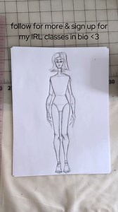 Quick intro to fashion figure drawing 🤩 personally I do not use the 10 heads method - I think this method makes you think more about the body in relation to the page and to itself, and it's easier to adapt for different body types and proportions. 10 heads is more of a right/wrong approach in terms of how the body is divided up, and I find this method more intuitive! The best way to master proportions is to practice - so get to it ;) #fashiondrawing #drawfashion #fashionillustration #figuredraw
