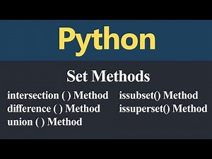 Some Important Set Methods in Python (Hindi)
