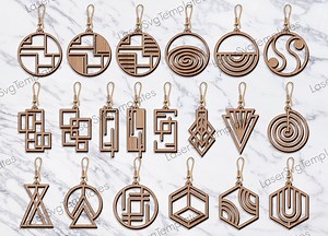 Geometric Earrings 18 Bundle Laser Cut Svg File Glowforge Elegant Earrings Vector Cnc Templates Earings Dxf Cut Plan Digital Download - Etsy
