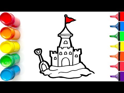 How to Draw a Fun Sandcastle by the Beach | Easy Step by Step Tutorial
