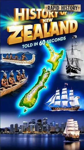 The Entire History of New Zealand in 60 Seconds || #facts #history #newzealand #rapidhistory