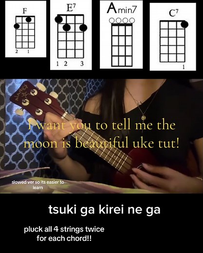 Ukulele Tutorial for 'The Moon is Beautiful'