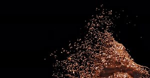 Realistic Chocolate Liquid Splash with Alpha Channel