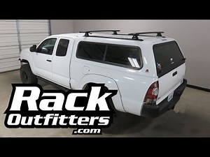 Rhino-Rack Tracks RTL600 Quick Mount Vortex Roof Rack on Leer Shell on Toyota Tacoma