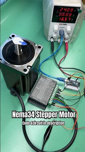 Stepper Motor with arduino nano and TB6600 motor Driver | Nema 34 Stepper Motor controlling