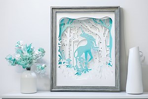 The Last Unicorn 3D Shadow Box SVG Files, Shadow Box Paper Cut for Cricut and Laser, Light Box SVG, 3D Papercut Light Box SVG File - Etsy