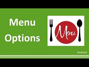 6 - Menu Options - Android Studio
