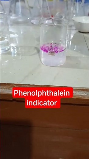 colour change of phenolphthalein indicator in acid and basic medium #follow #subscribe #like