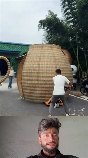 The process of making a bamboo pot landscape house #bamboo #manufacturing #bambooart | High-Tech Manufacturing