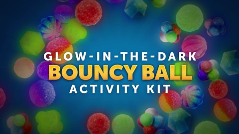 Blue Marble Bouncy Ball Science Kit - Make Up to 45 Glow in The Dark Bouncy Balls for Kids with 6 Colors & 5 Mold Shapes, DIY STEM Projects, Science Kit, Kids Science Projects
