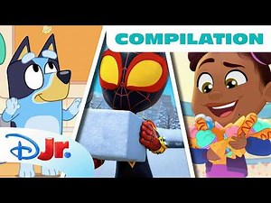 Let’s Play Together🏡 | Friendship & Family Compilation ft. Mickey, Bluey, Spidey & More |‪@disneyjr‬