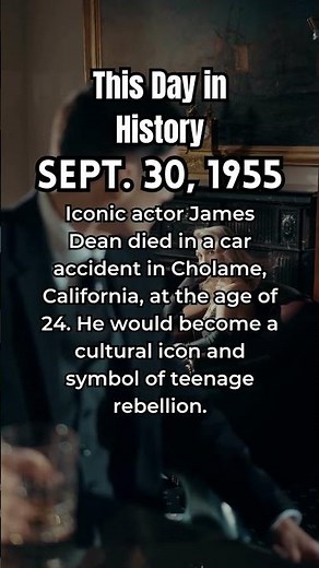 Sept. 30, 1955 - Actor James Dean Dies in a Car Crash #history #hollywood #jamesdean