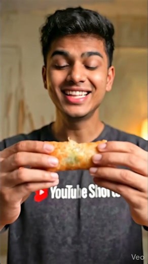 Eating a Spring Roll Capsule! (Real vs AI) 🤯#shorts