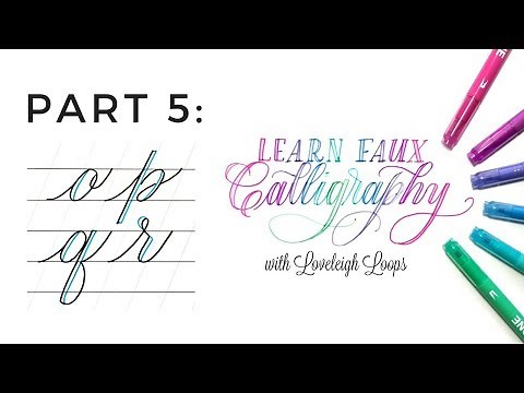 Faux Calligraphy: o, p, q, r