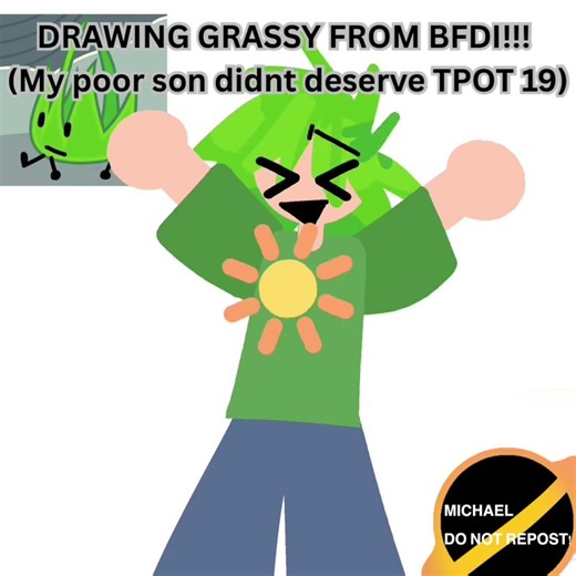 DRAWING GRASSY FROM BFDI!!! Song is Hey Two! Instrumental.