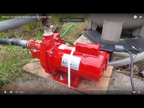 Review of red lion shallow well jet pump 1hp RJS-100-PREM