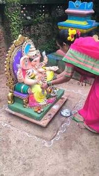 जुन्या परंपरेनुसार बाप्पाचो निरोप घेतलो #bappa #vlog #bappavlog #minivlog #kokan #कोकण #visarjan